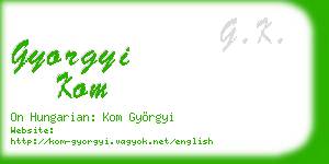 gyorgyi kom business card